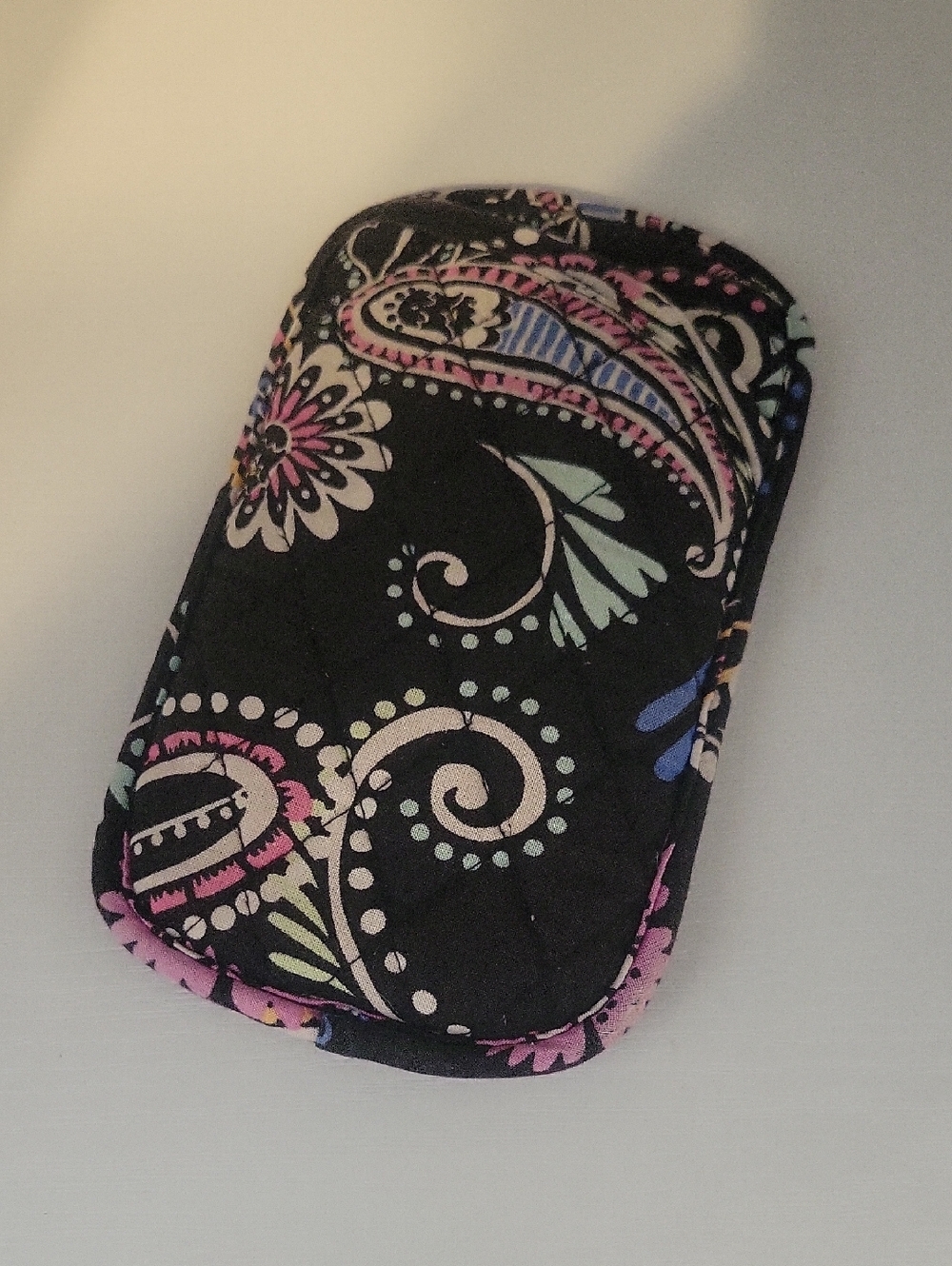 Vera Bradley Black paisley Quilted Floral Eye glass case